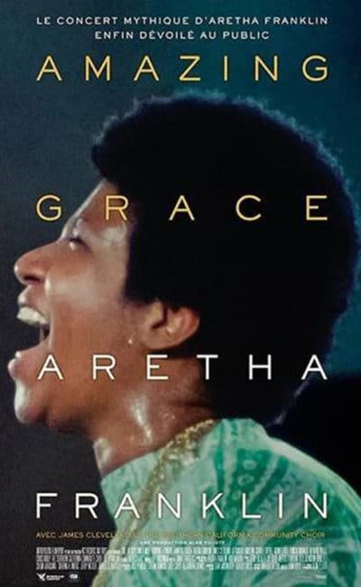 Affiche française de Aretha Franklin Amazing Grace, pour sa sortie exceptionnelle dans les cinéma CGR