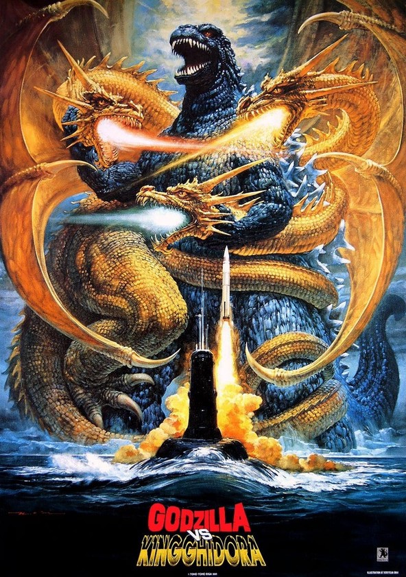 Godzilla vs king ghidora affiche