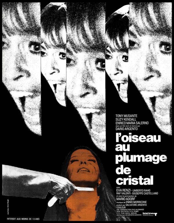 L'oiseau au plumage de cristal, l'affiche