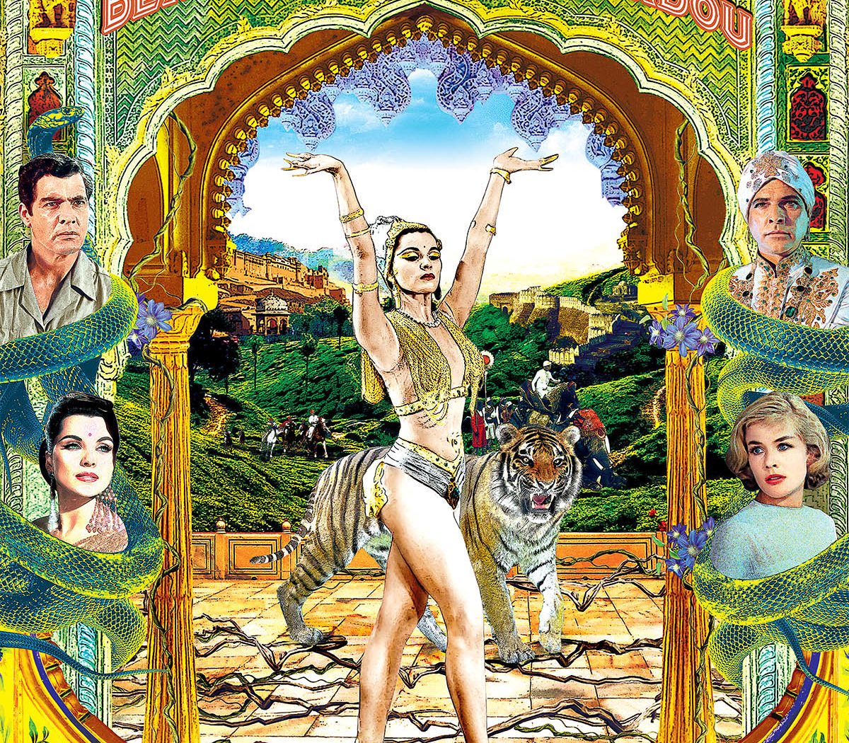 Affiche globale de la reprise des deux clasiques de Fritz Lang le tigre du Bengale et Le tombeau Hindou