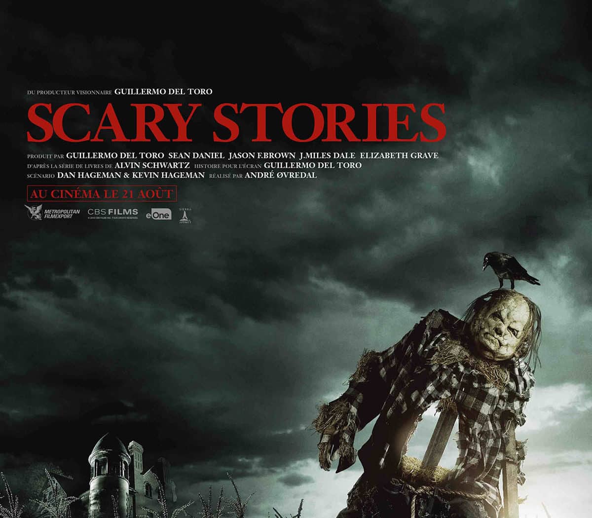 Scary stories de André Øvredal, l'affiche épouvantail