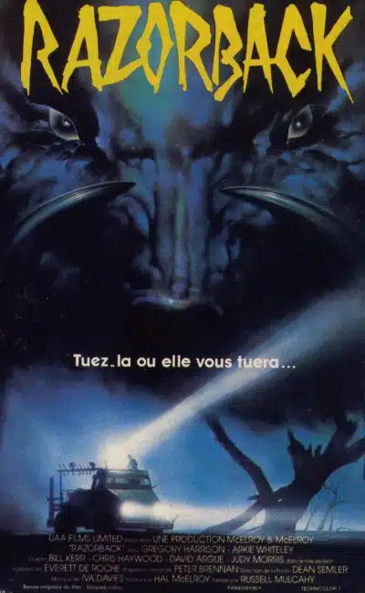L'affiche française cinéma de Razorback en 1986