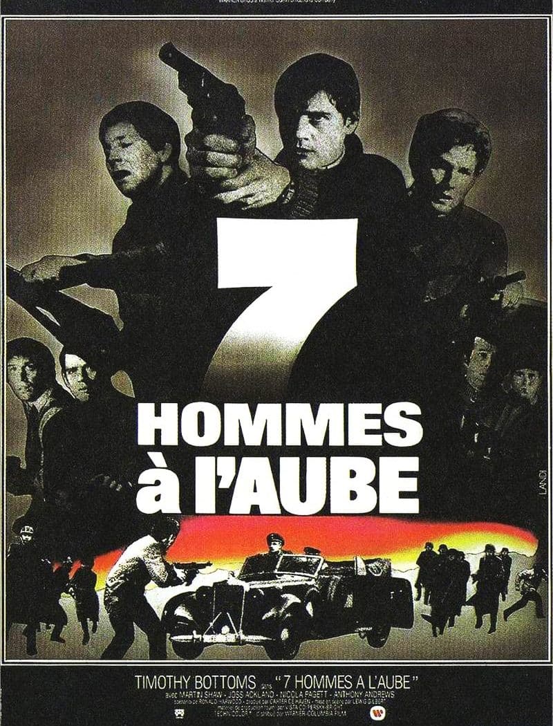 Sept/7 hommes à l'aube, magnifique affiche de Landi