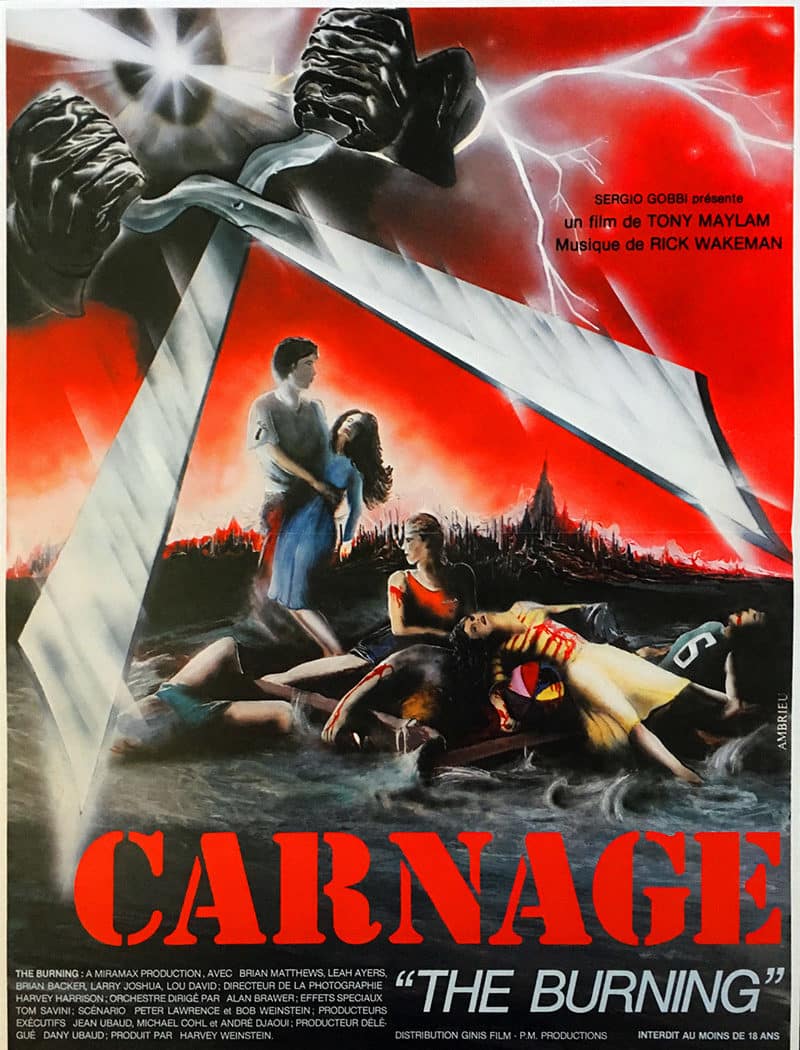 Affiche originale Carnage The Burning 1982