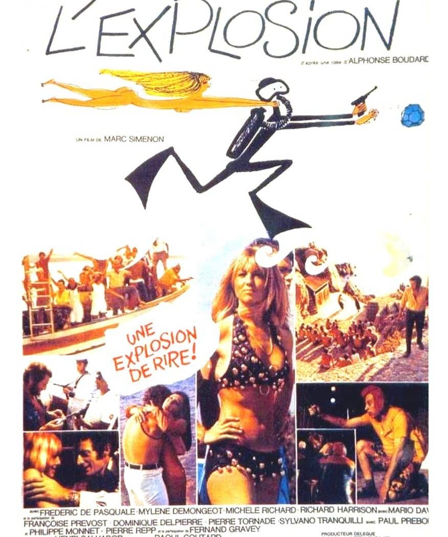Affiche d'un cousin des Bronzés, L'explosion avec Mylène Demongeot