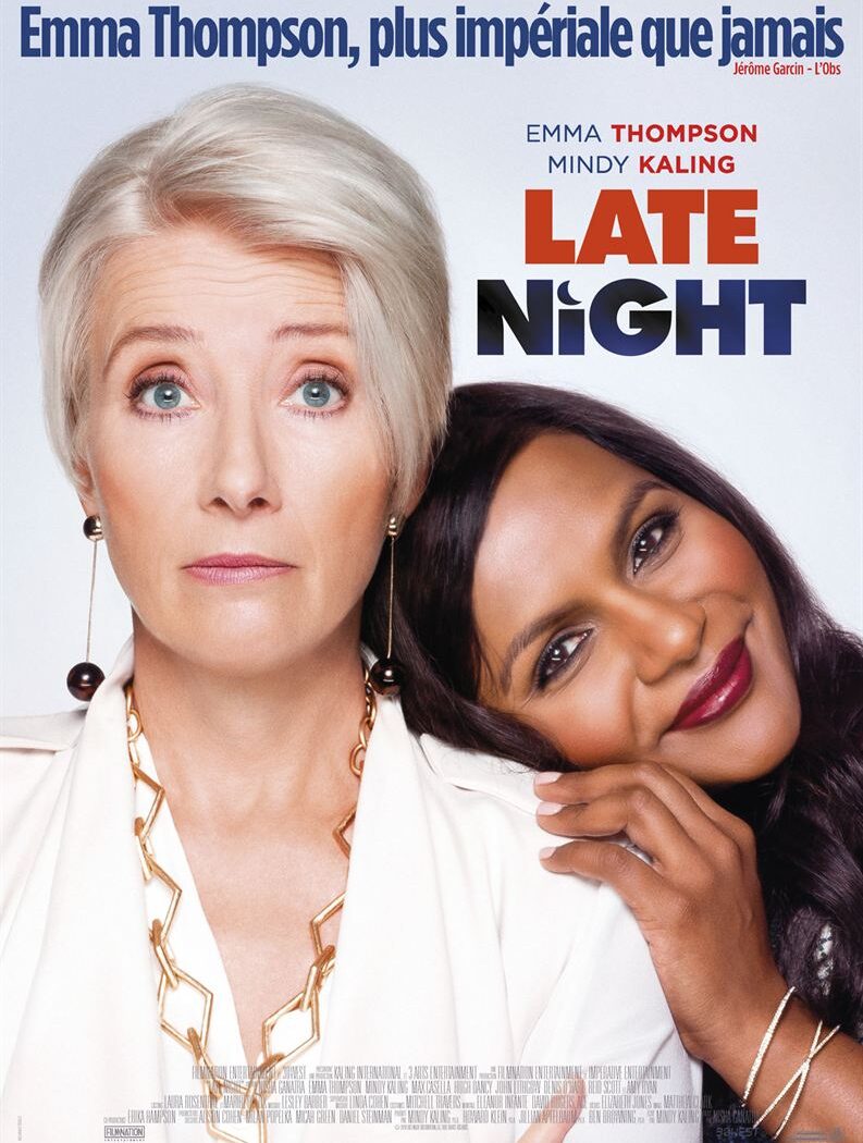 Late Night, affiche Mindy Kaling & Emma Thomson