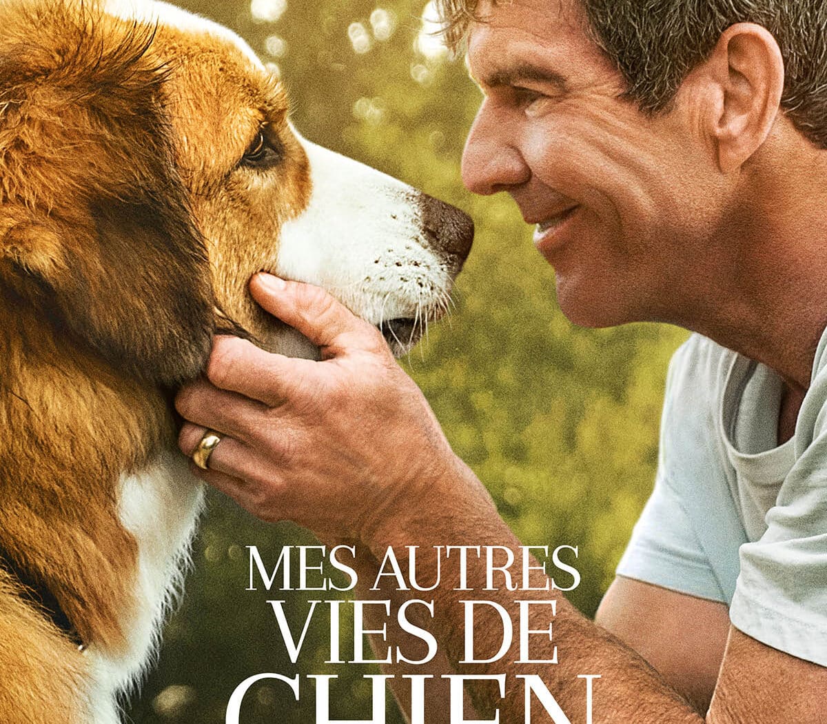 Affiche française de Mes autres vies de chien, avec Dennis QUaid