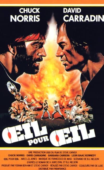 Oeil pour Oeil, affiche du film avec Chuck Norris (1983)