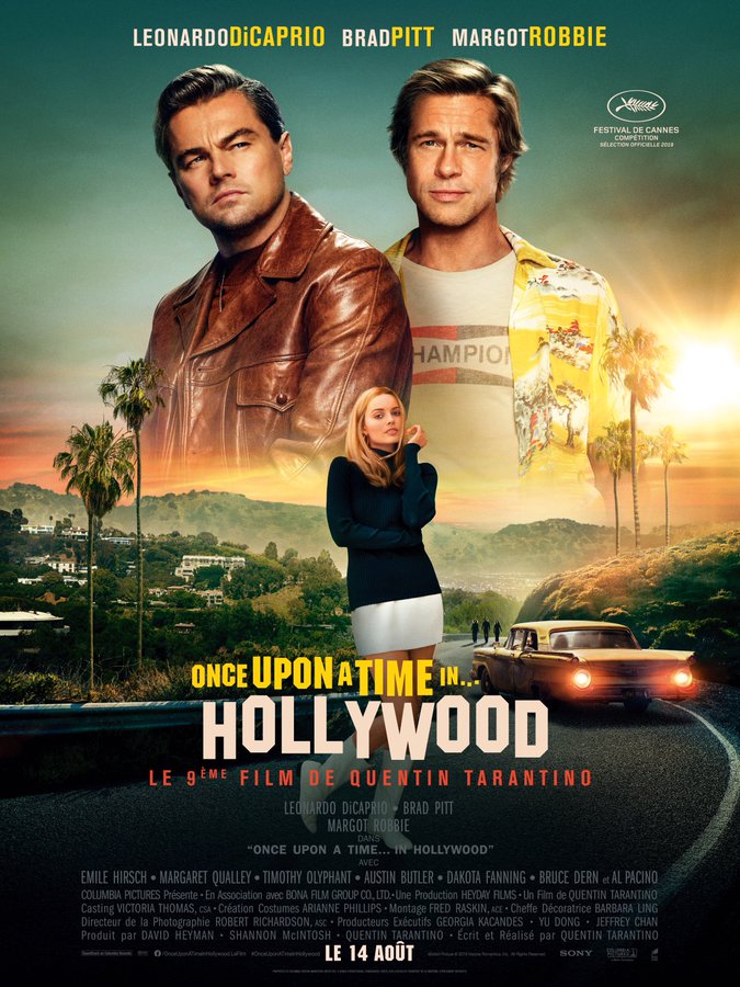 Affiche française de Once upon a time in Hollywood