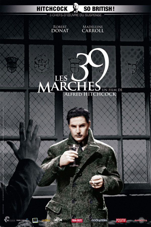 Affiche de Les 39 marches d'Alfred Hitchcock