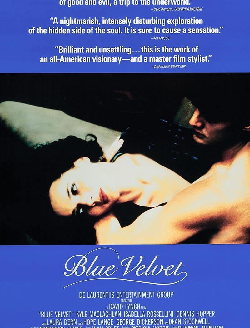 Affiche américaine du film de David Lynch, Blue Velvet