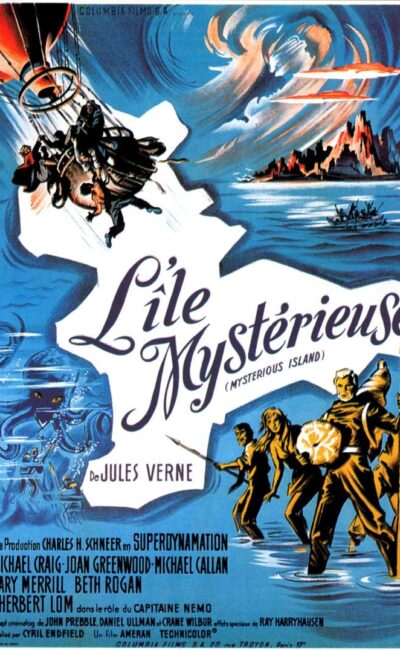 L'île mystérieuse, l'affiche