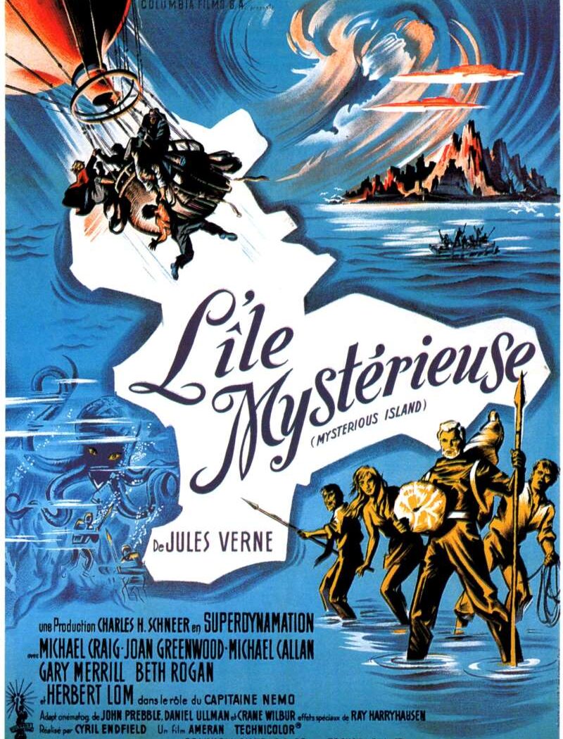 L'île mystérieuse, l'affiche