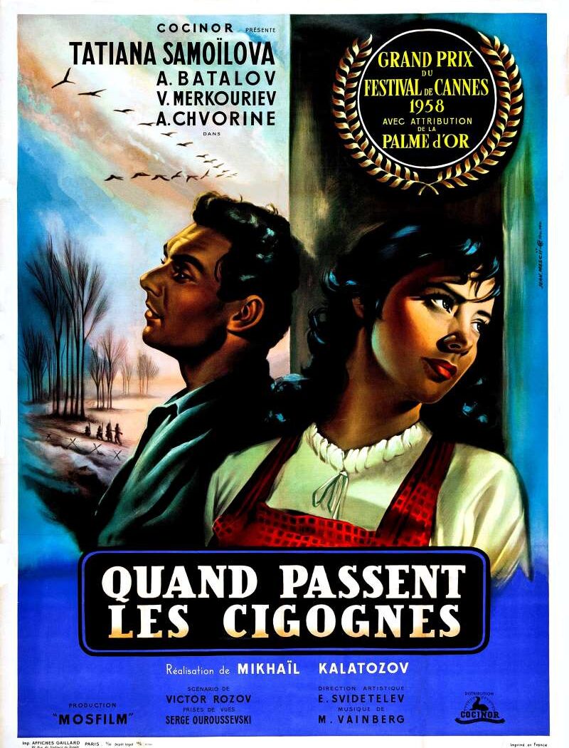 Quand passent les cigognes, l'affiche française