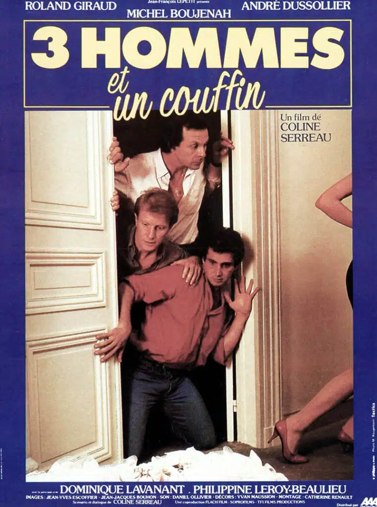 Affiche française de 3 hommes et un couffin