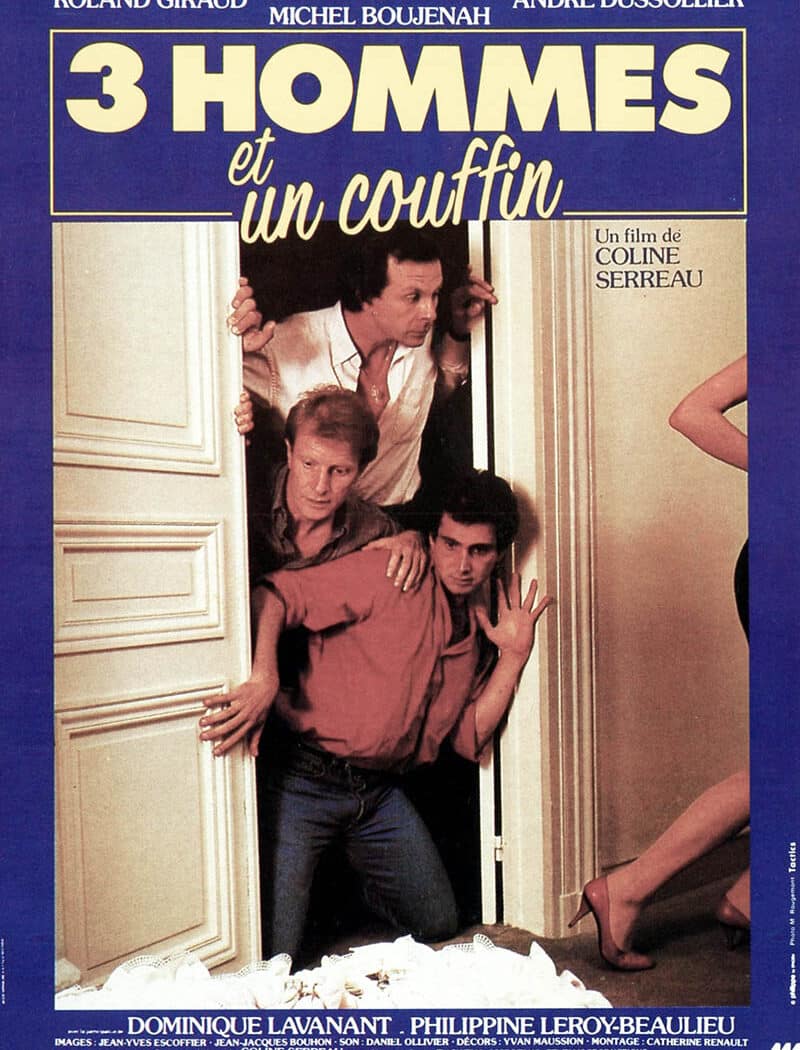 Affiche française de 3 hommes et un couffin