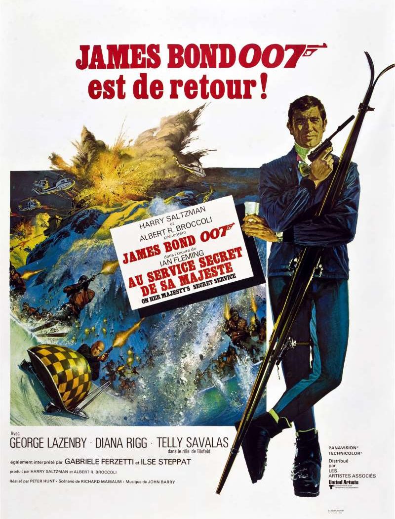 Au service secret de Sa Majesté, l'affiche du James Bond