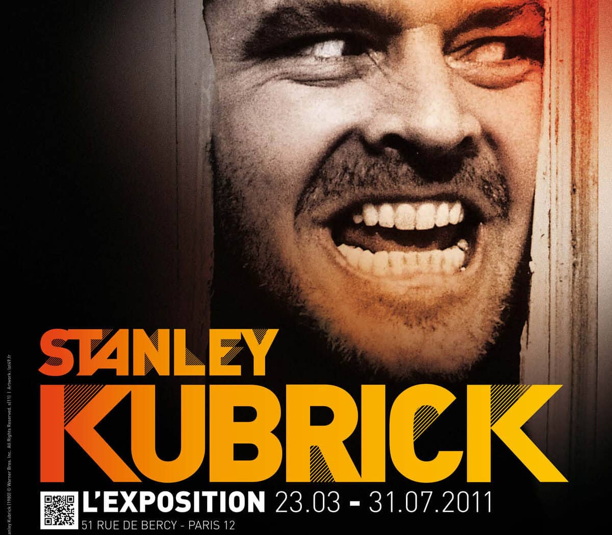 Affiche de l'exposition Stanley Kubrick à la Cinémathèque