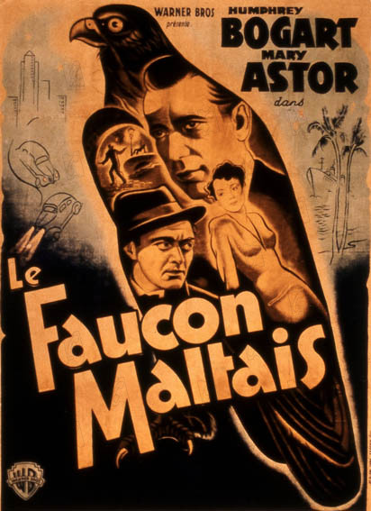 Affiche française du Faucon maltais de John Huston