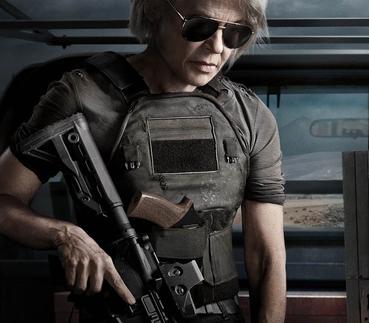 Sarah Connor, Linda Hamilton, dans Terminator Dark Fate