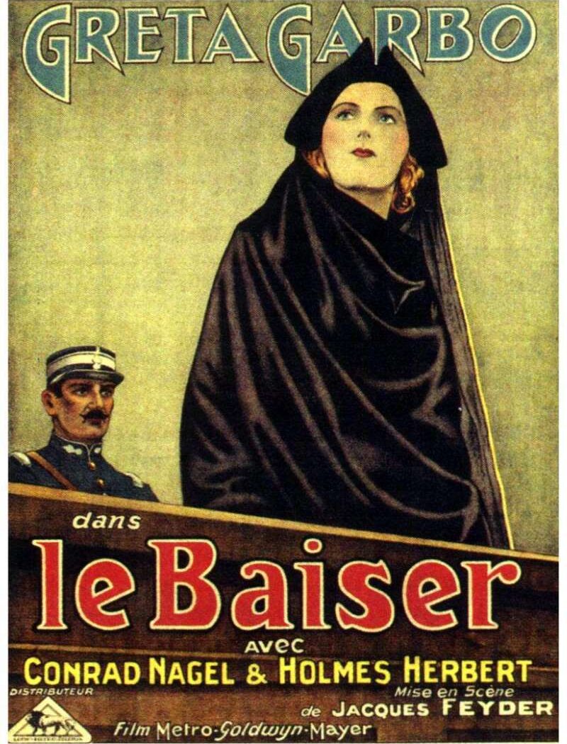Le baiser, l'affiche du film avec Greta Garbo