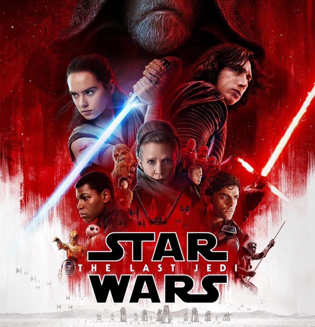 L'affiche américaine de Star Wars, les derniers Jedi