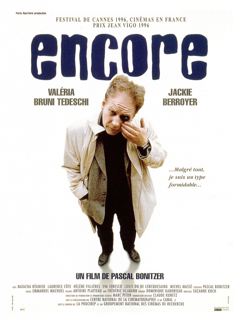 Jackie Berroyer - Affiche du premier long métrage de Pascal Bonitzer, Encore