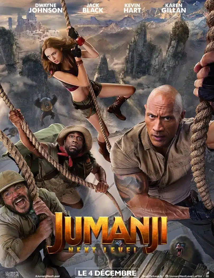Jumanji next level, affiche de la suite du reboot