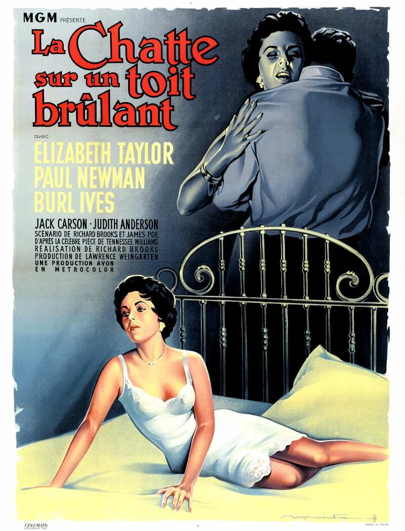 La chatte sur un toit brûlant, l'affiche