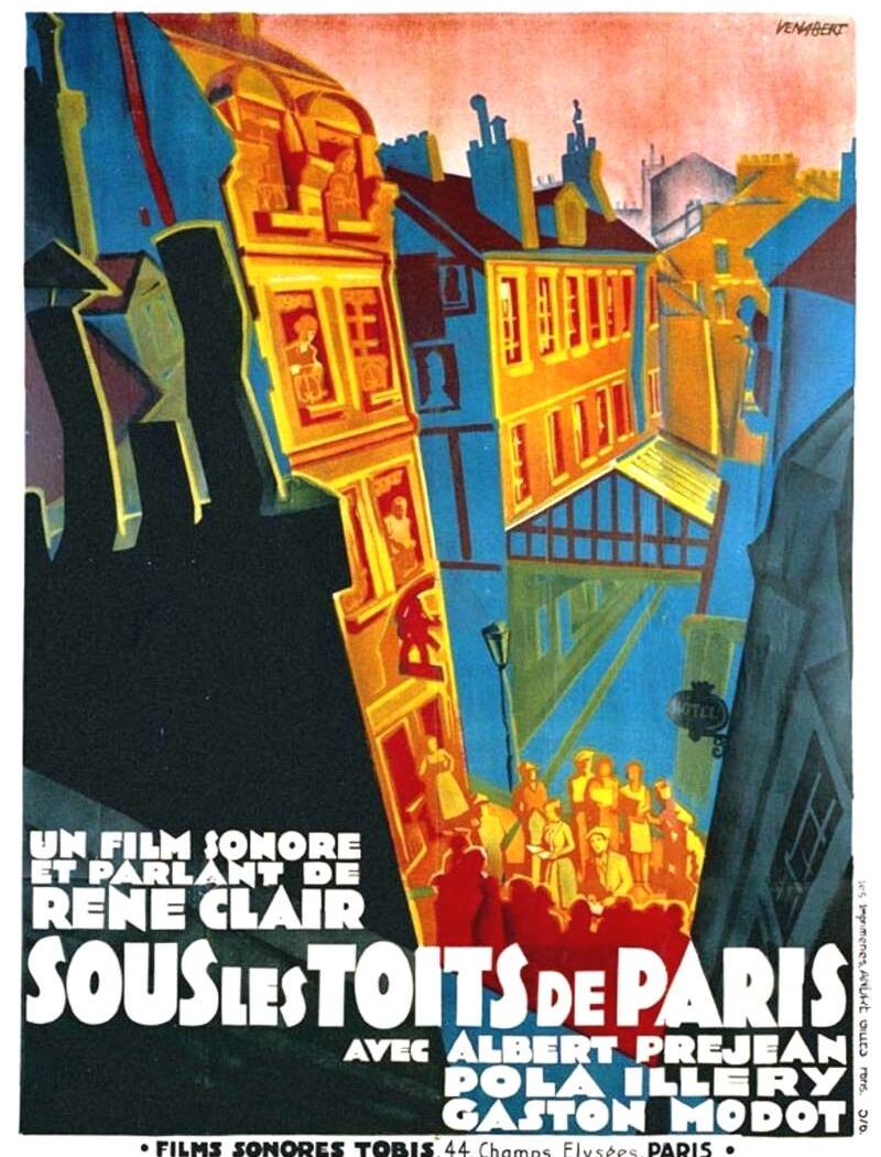 Sous les toits de Paris, l'affiche