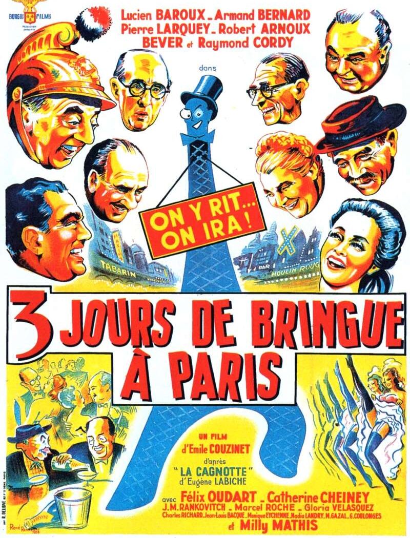 Trois jours de bringue à Paris, l'affiche