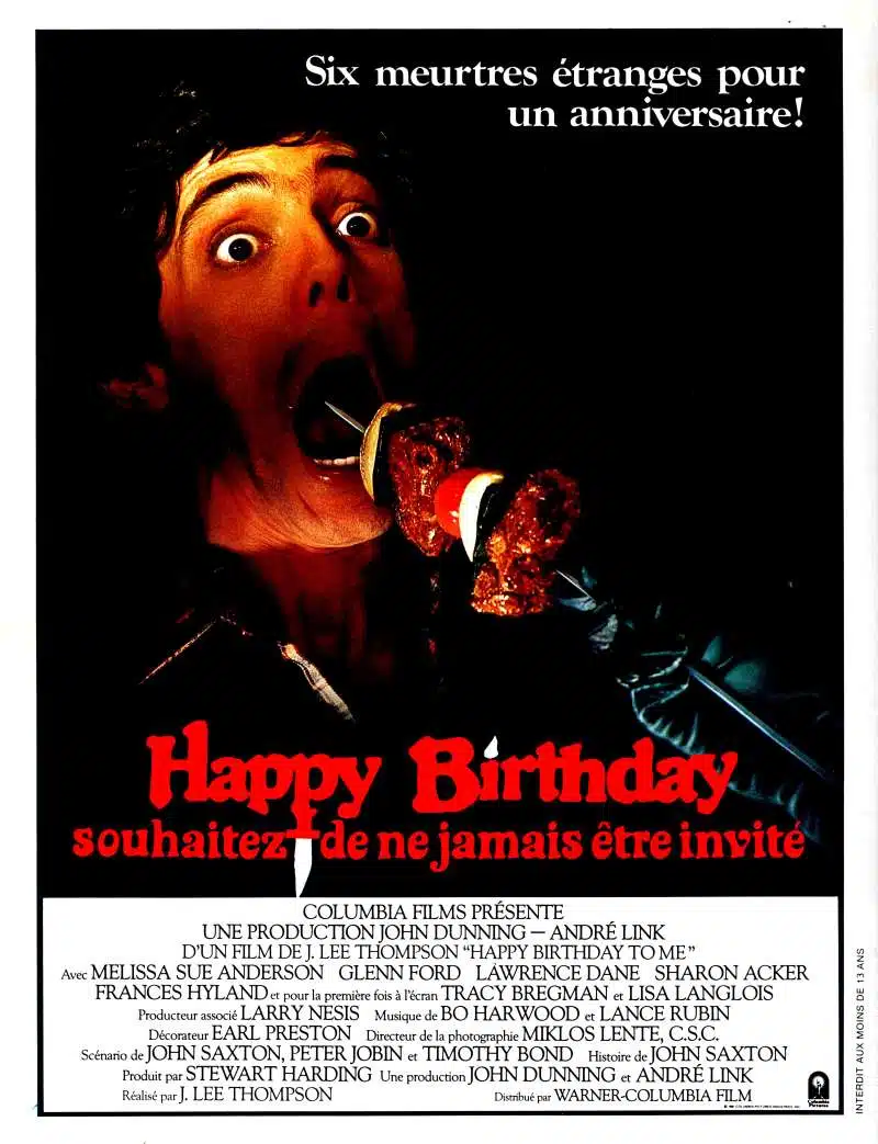 Happy Birthday, l'affiche du slasher de 1981