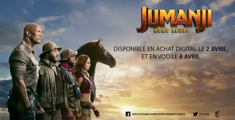 Jumanji Next Level et autres sorties vidéo seulement en VOD
