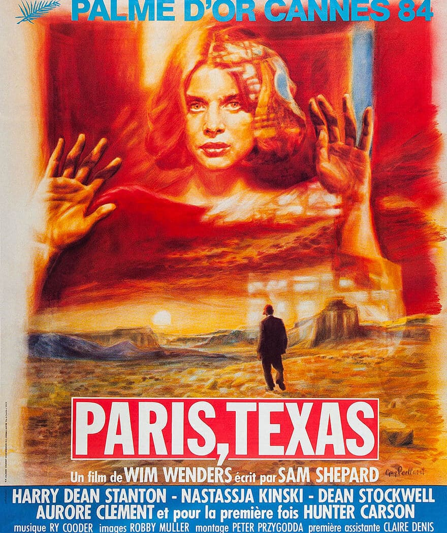 Paris, Texas, de Wim Wenders, affiche de la Palme d'Or