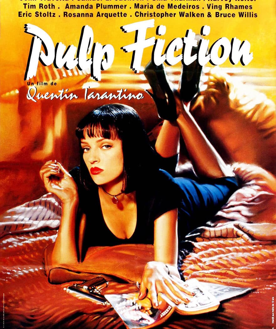 Pulp Fiction, affiche de la Palme d'or Cannes 1994 de Quentin Tarantino