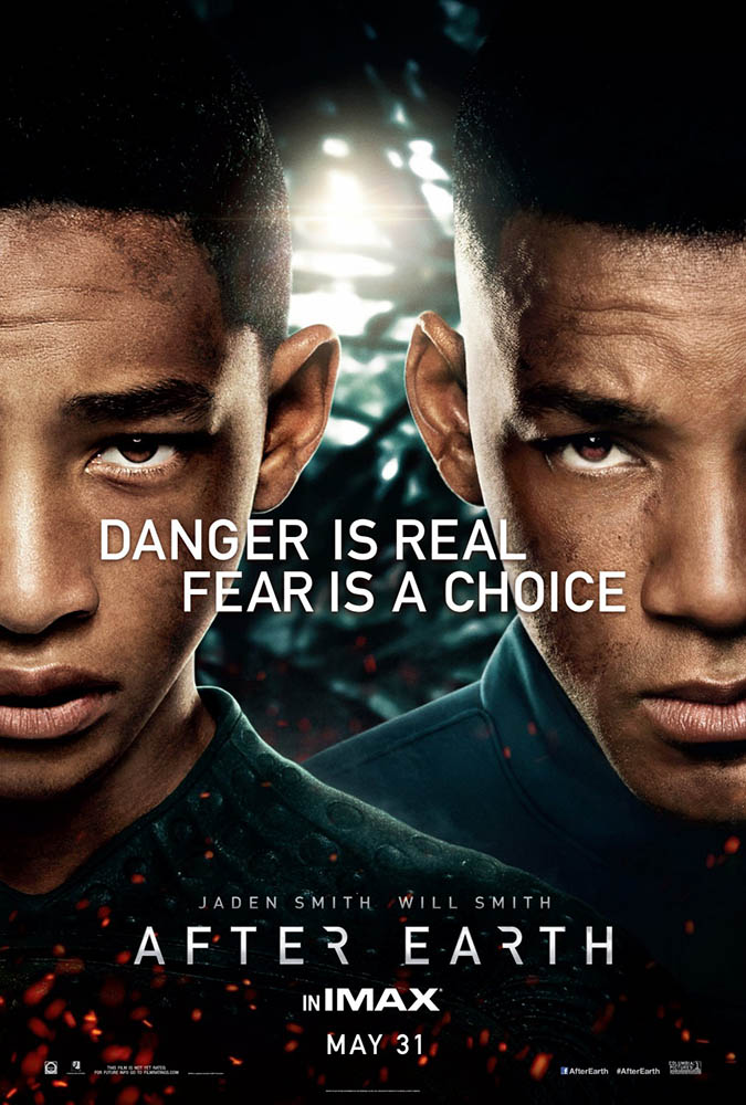 Will Smith et Jaden Smith ensemble sur l'affiche américaine de After Earth