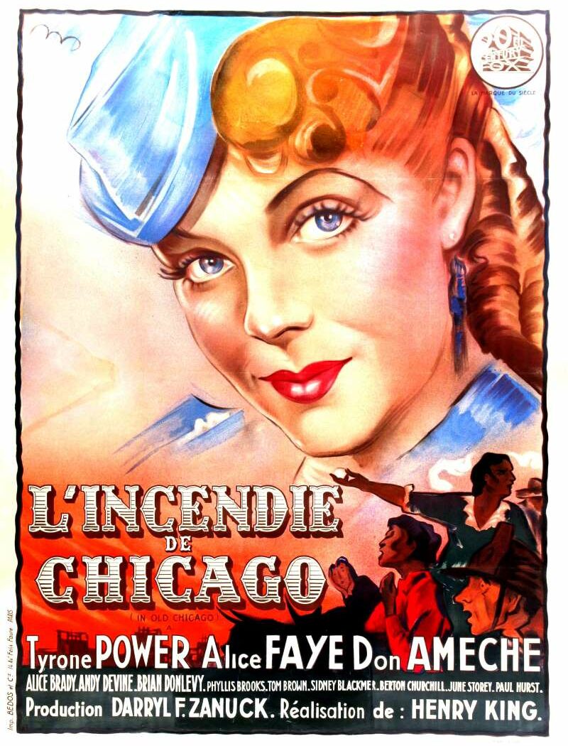L'incendie de Chicago, l'affiche