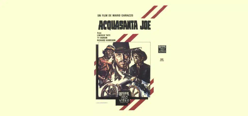 Acquasanta Joe de Mario Gariazzo VHS cover bandeau