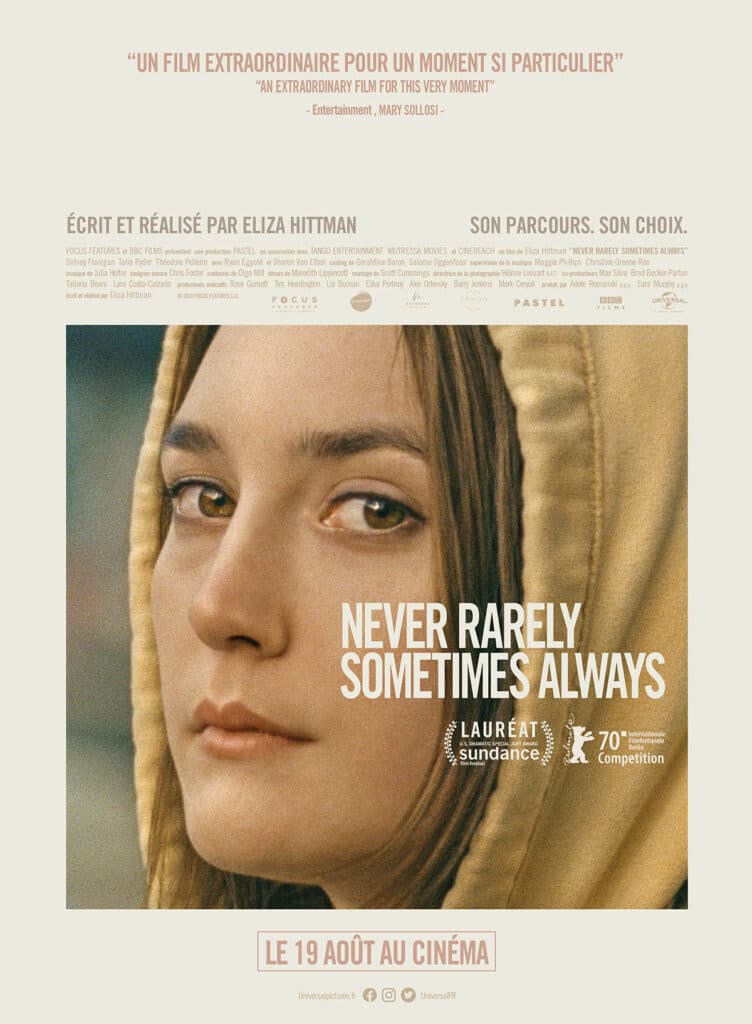 Une affiche pour Never Rarely Sometimes Always