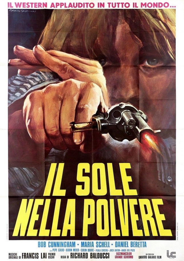 Affiche italienne de "Dans la poussière du soleil" (1972)