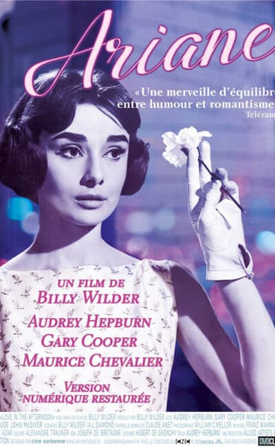 Ariane, affiche de la reprise du classique de Billy Wilder (2020), avec Audrey Hepburn