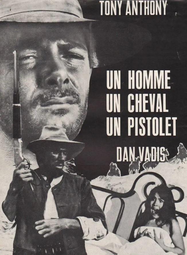 Affiche un homme un cheval un pistolet