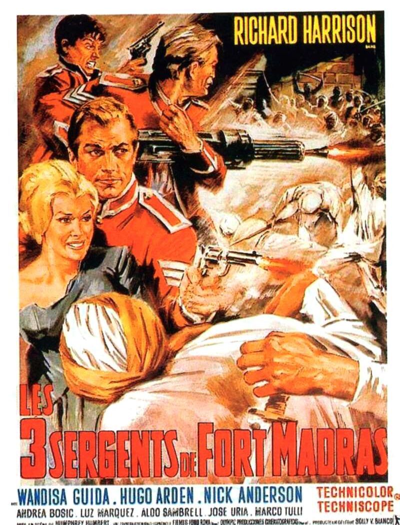 Les trois sergents de fort Madras, l'affiche