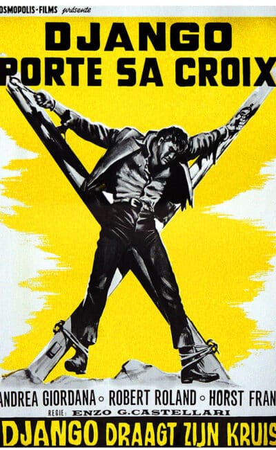 Django porte sa croix, affiche belge
