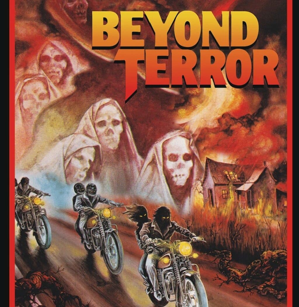 Jaquette/Cover du blu-ray de Au delà de la terreur / Beyond Terror, chez Cauldron Films