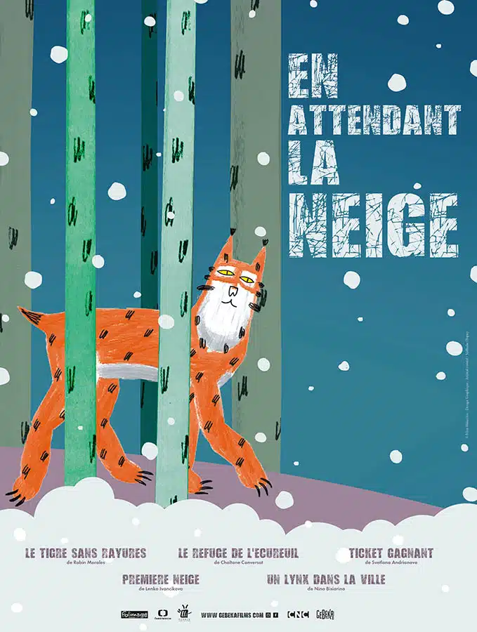 En attendant la Neige, affiche film de Raul Robin Morales Reyes, Chaïtane Conversat, Svetlana Andrianova, Enka Ivančíková et Nina Bisiarina