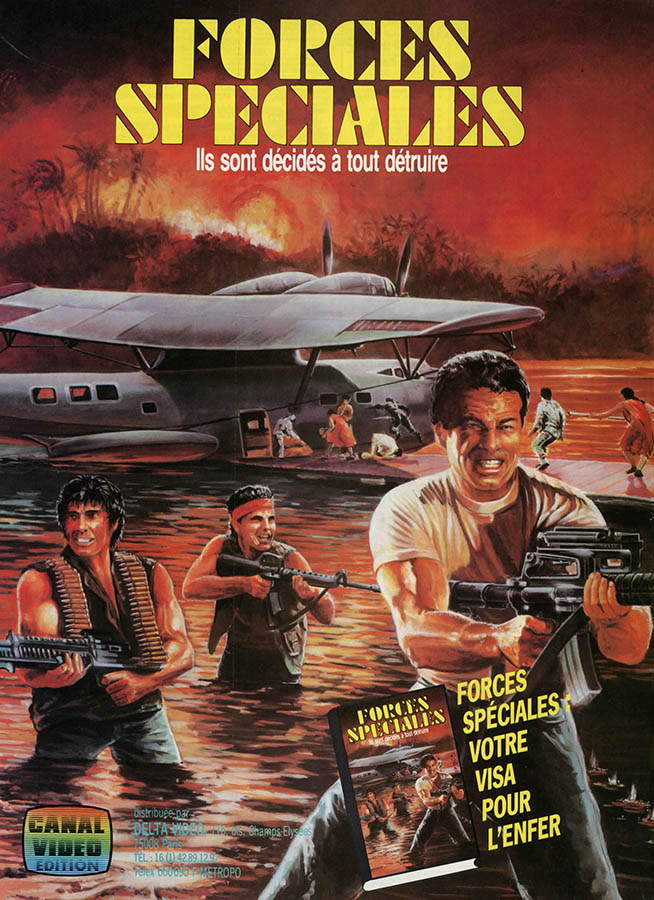 Forces spéciales (Raw Force), jaquette, cover VHS 1986