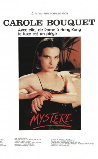 Carole Bouquet est Mystère : affiche du film de Carlo Vanzina