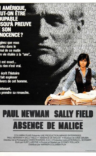 Absence de malice, l'affiche