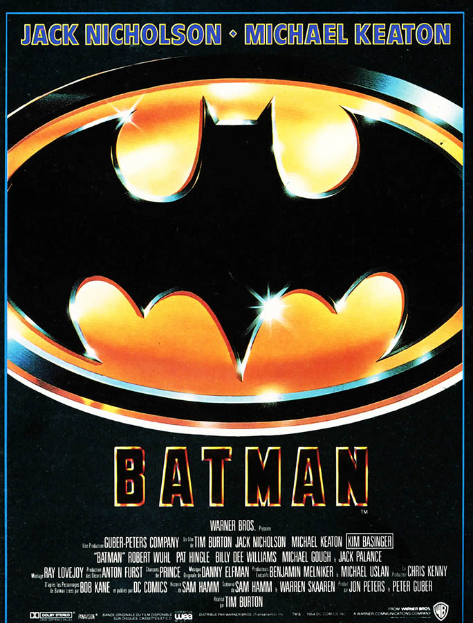 Batman, affiche du film de Tim Burton (1989)